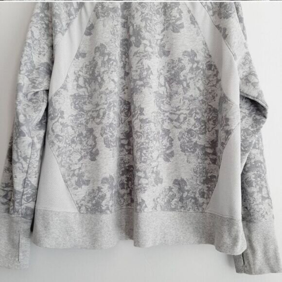 OLD NAVY Active Sweatshirt Mesh Panel Floral Pattern Grey Sz XXL - Picture 9 of 12